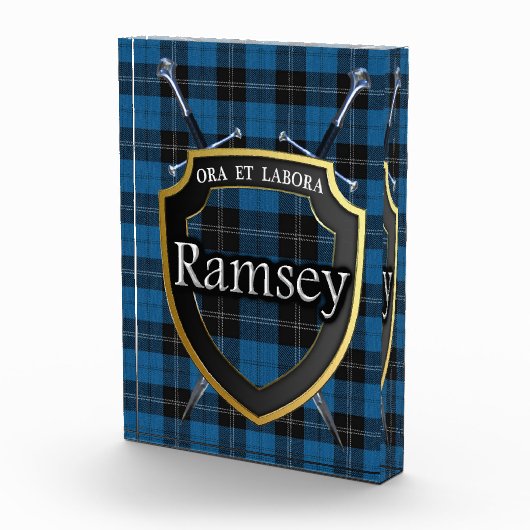 Scottish Clan Ramsey Ramsay Tartan Fotoblokken (Rechts)