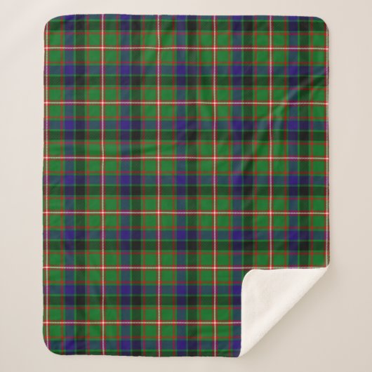 Scottish Clan Reid Tartan Pset Sherpa Deken (Voorkant)
