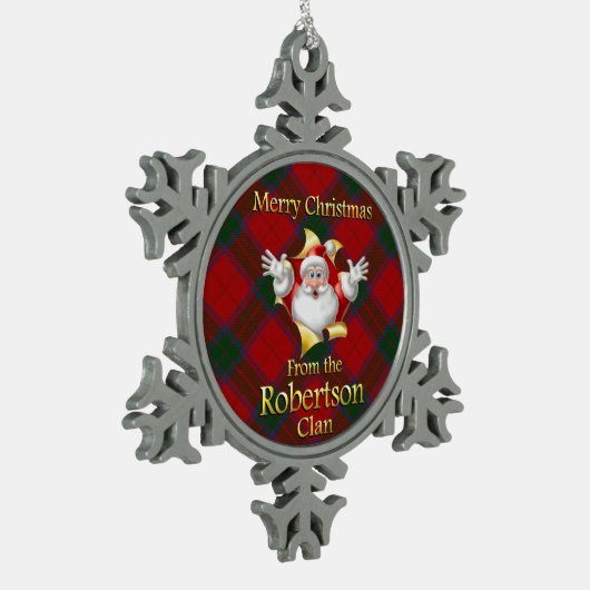 Scottish Clan Robertson Kerstornament Tin Sneeuwvlok Ornament (Links)