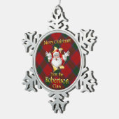 Scottish Clan Robertson Kerstornament Tin Sneeuwvlok Ornament (Rechts)