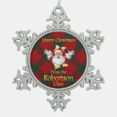 Scottish Clan Robertson Kerstornament Tin Sneeuwvlok Ornament (Voorkant)