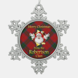 Scottish Clan Robertson Kerstornament Tin Sneeuwvlok Ornament
