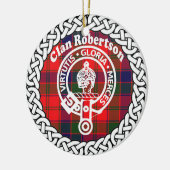 Scottish Clan Robertson Tartan en Crest Keramisch Ornament (Links)