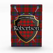 Scottish Clan Robertson Tartan Fotoblokken (Voorkant)