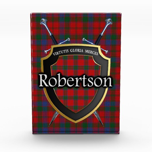 Scottish Clan Robertson Tartan Fotoblokken (Voorkant)