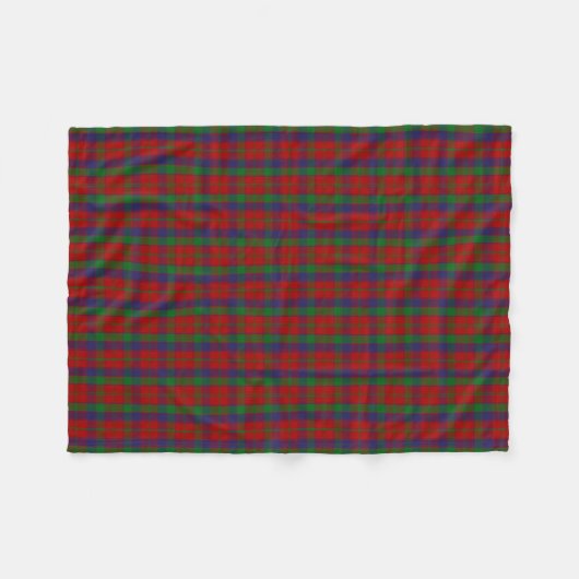 Scottish Clan Robertson Tartan Pset Fleece Deken (Voorkant (Horizontaal))