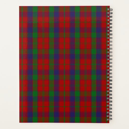 Scottish Clan Robertson Tartan Pset Planner (Achterkant)