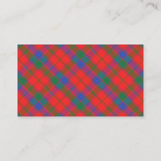 Scottish Clan Robertson Tartan Pset Visitekaartje (Achterkant)