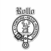 Scottish Clan Rollo Crest Badge Large Sticker (Voorkant)