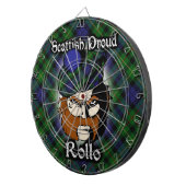 Scottish Clan Rollo Tartan Dartboard Dartbord (Voorkant Rechts)