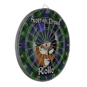 Scottish Clan Rollo Tartan Dartboard Dartbord (Voorkant Links)