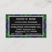 Scottish Clan Roos Tartan Pset Visitekaartje (Voorkant)