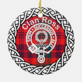 Scottish Clan Ross Tartan en Crest Keramisch Ornament (Achterkant)