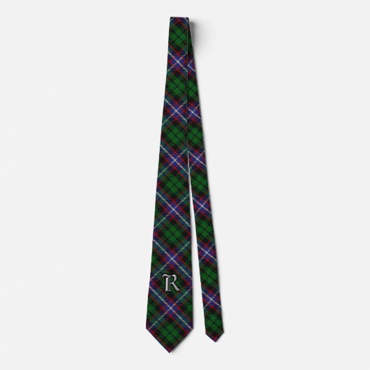 Scottish Clan Russell Letter R Monogram Tartan Stropdas (Voorkant)