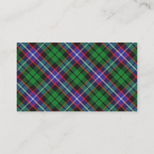 Scottish Clan Russell Tartan Pset Visitekaartje (Achterkant)