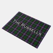 Scottish Clan Russell Tartan Welkom Mat (Schuin)