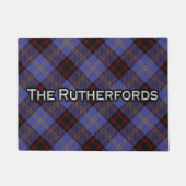 Scottish Clan Rutherford Tartan Welkom Mat (Voorkant)