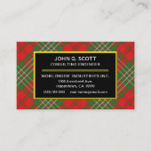 Scottish Clan Scott Tartan Pset Visitekaartje (Voorkant)