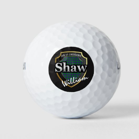 Scottish Clan Shaw Personaliseer Uw Naam Golfballen (Voorkant)