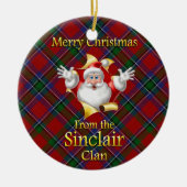 Scottish Clan Sinclair kerstornament Keramisch Ornament (Voorkant)