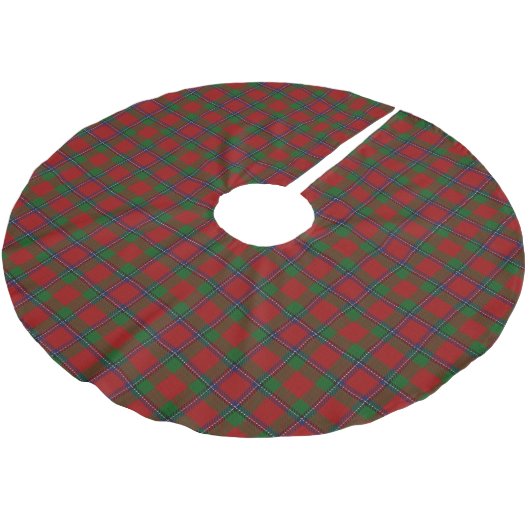 Scottish Clan Sinclair Red Green Tartan Kerstboom Rok (Gekanteld)