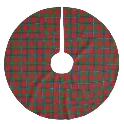 Scottish Clan Sinclair Red Green Tartan Kerstboom Rok (Voorkant)