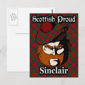 Scottish Clan Sinclair Tartan Briefkaart (Voorkant / Achterkant)