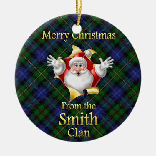 Scottish Clan Smith kerstornament Keramisch Ornament (Voorkant)