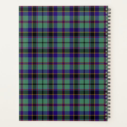 Scottish Clan Stevenson Tartan Pset Planner (Achterkant)