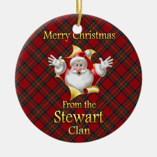 Scottish Clan Stewart Kerstornament Keramisch Ornament (Voorkant)