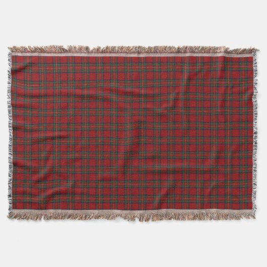 Scottish Clan Stewart Stuart Royal Red Tartan Deken (Voorkant)