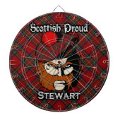 Scottish Clan Stewart Tartan Dartboard Dartbord (Voorkant)