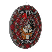 Scottish Clan Stewart Tartan Dartboard Dartbord (Voorkant Links)