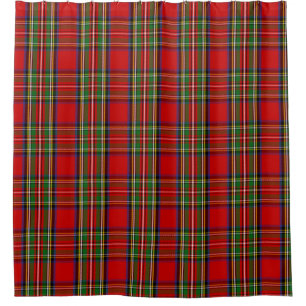 Scottish Clan Stewart Tartan Pset Douchegordijn