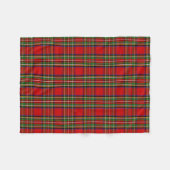 Scottish Clan Stewart Tartan Pset Fleece Deken (Voorkant (Horizontaal))