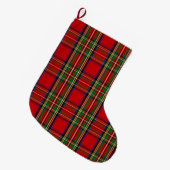 Scottish Clan Stewart Tartan Pset Grote Kerstsok (Voorkant (Hangend))