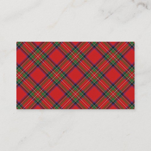 Scottish Clan Stewart Tartan Pset Visitekaartje (Achterkant)