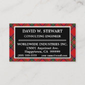 Scottish Clan Stewart Tartan Pset Visitekaartje (Voorkant)