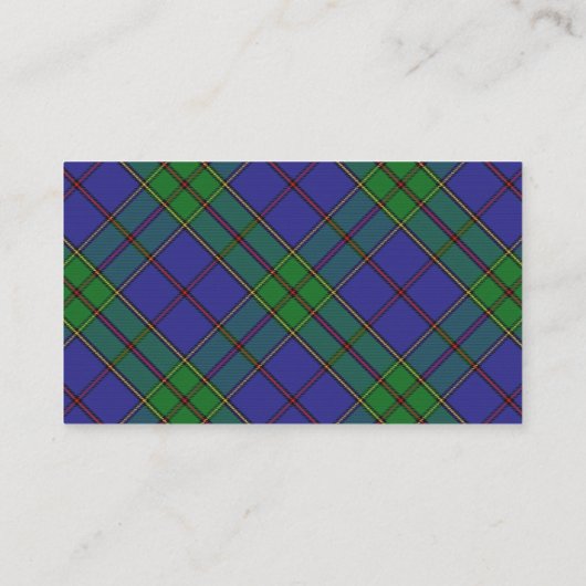 Scottish Clan Strachan Tartan Pset Visitekaartje (Achterkant)