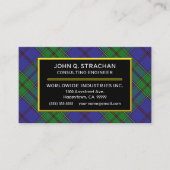 Scottish Clan Strachan Tartan Pset Visitekaartje (Voorkant)