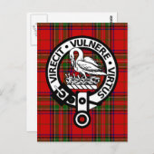 Scottish Clan Stuart Tartan en Crest Briefkaart (Voorkant / Achterkant)