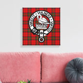 Scottish Clan Stuart Tartan en Crest Canvas Afdruk (Insitu (Woonkamer))