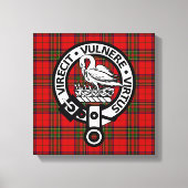 Scottish Clan Stuart Tartan en Crest Canvas Afdruk (Voorkant)