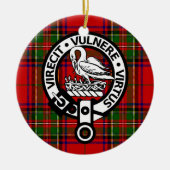Scottish Clan Stuart Tartan en Crest Keramisch Ornament (Voorkant)