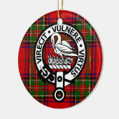 Scottish Clan Stuart Tartan en Crest Keramisch Ornament (Links)