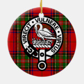 Scottish Clan Stuart Tartan en Crest Keramisch Ornament (Achterkant)