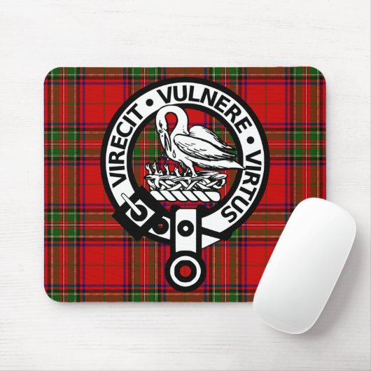 Scottish Clan Stuart Tartan en Crest Muismat (Met muis)