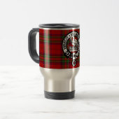 Scottish Clan Stuart Tartan en Crest Reisbeker (Voorkant links)