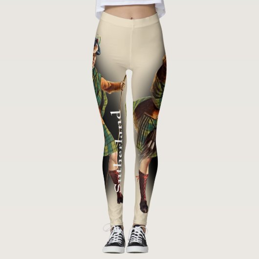 Scottish Clan Sutherland door R. R. McIan Leggings (Voorkant)