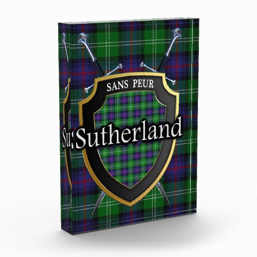 Scottish Clan Sutherland Tartan Fotoblokken (Links)